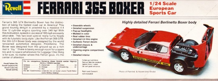 REVUSH-7301 Ferrari 365 Boxer Plastic Kit